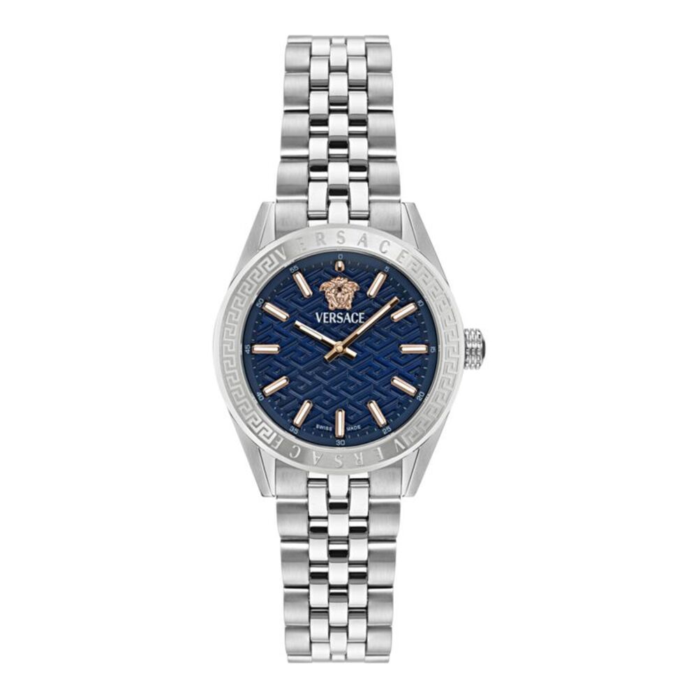 Versace V-Code Bracelet Watch Two Tone Womens